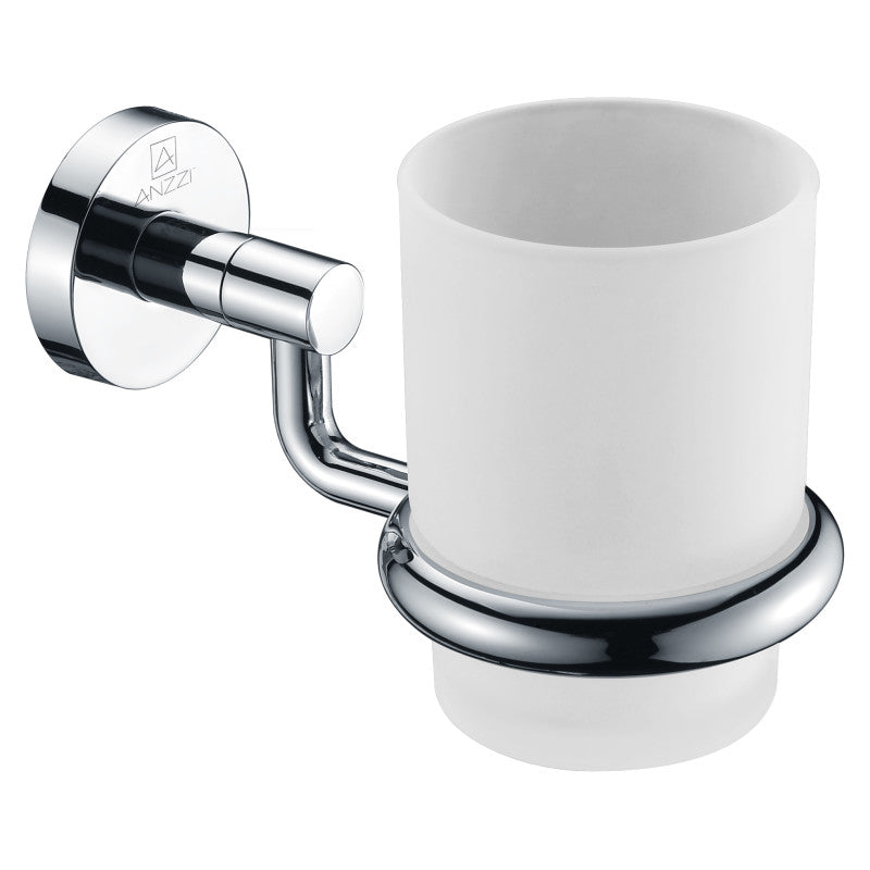 ANZZI Caster Series 7.01 in. Toothbrush Holder in Brushed Nickel