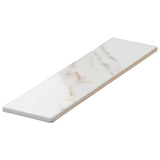 Amalfi Calacatta White 3x12 Polished Ceramic Subway Tile - Lux Tile