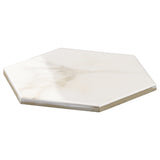 Amalfi Calacatta 6" Hexagon Polished Porcelain Tile - Lux Tile
