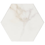 Amalfi Calacatta 6" Hexagon Polished Porcelain Tile - Lux Tile