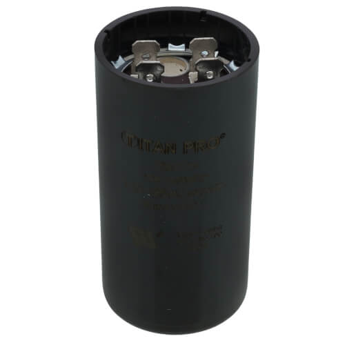 Titan Pro TMJ124 capacitor - front view (Voltage: 110-125V; MFD: 124-149)