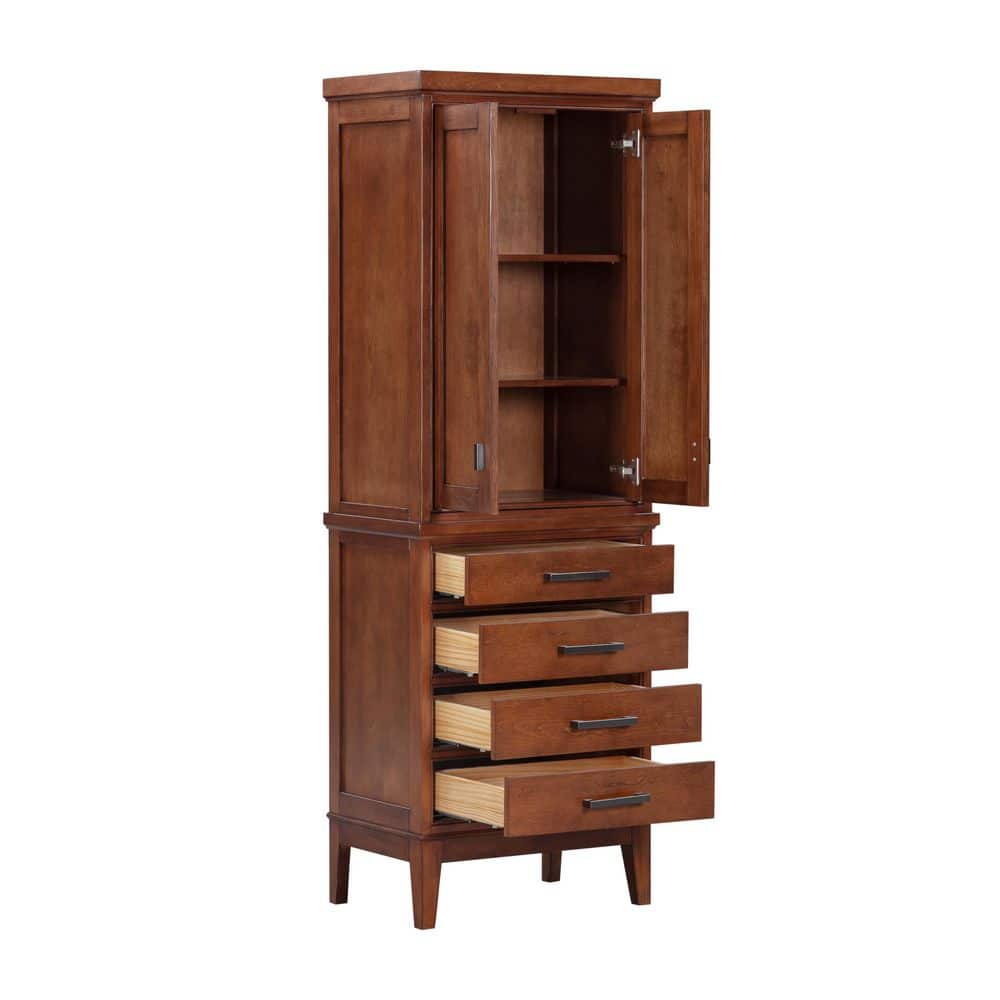 Avanity Madison 24" W x 16" D x 71" H Tobacco Linen Cabinet