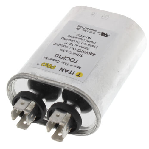Titan Pro TOCF10 capacitor - detail view (Product Type: Capacitor; Voltage: 440/370V)