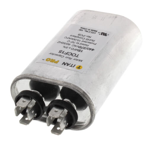 Titan Pro TOCF15 capacitor - detail view (Product Type: Capacitor; Voltage: 440/370V)