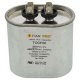 Titan Pro TOCF20 capacitor - front view (Product Type: Capacitor; Voltage: 440/370V)