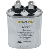 Titan Pro TOCF2 capacitor - front view (Product Type: Capacitor; Voltage: 440/370V)