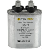 Titan Pro TOCF5 capacitor - front view (Product Type: Capacitor; Voltage: 440/370V)