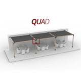 TOJA GRID Quad 4 Arm Pergola Extension Bracket and Solo for 4x4 Wood Posts (2-Pack)