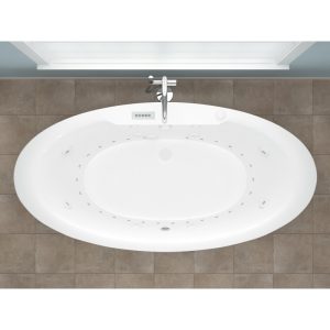 Universal Tubs Sunstone 5.7 ft. Acrylic Flatbottom Air Bath Tub in White