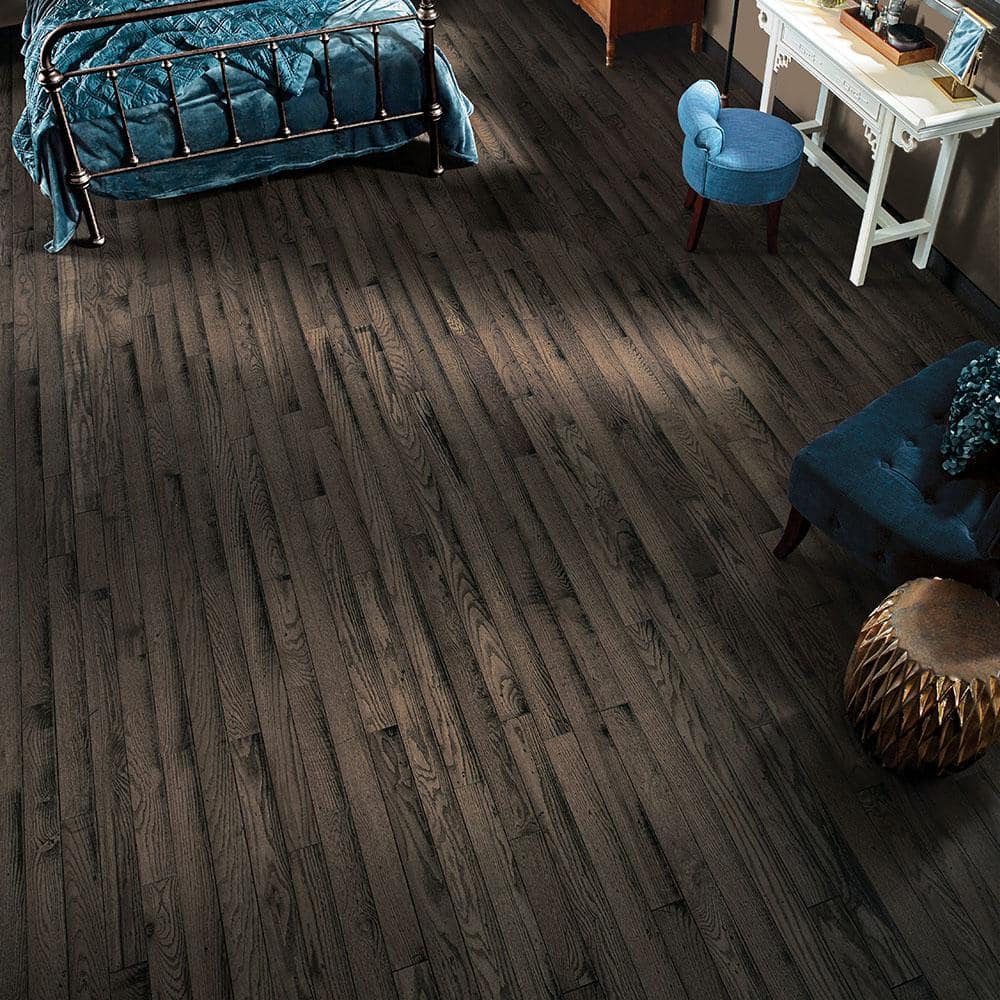 Bruce Revolutionary Rustics Rustic Tone Gray Oak 3/4 in. T x 3-1/4 in. W Distressed Solid Hardwood Flooring (22 sq.ft./ctn)