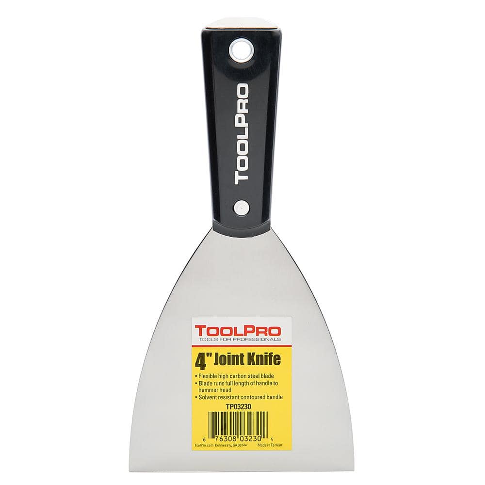 ToolPro 4 in. Hammer Head Joint Knife with Flexible Carbon Steel Blade