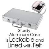 Trademark Poker Poker Chip Set with Carrying Case Silver