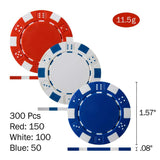 Trademark Poker Poker Chip Set with Carrying Case Silver