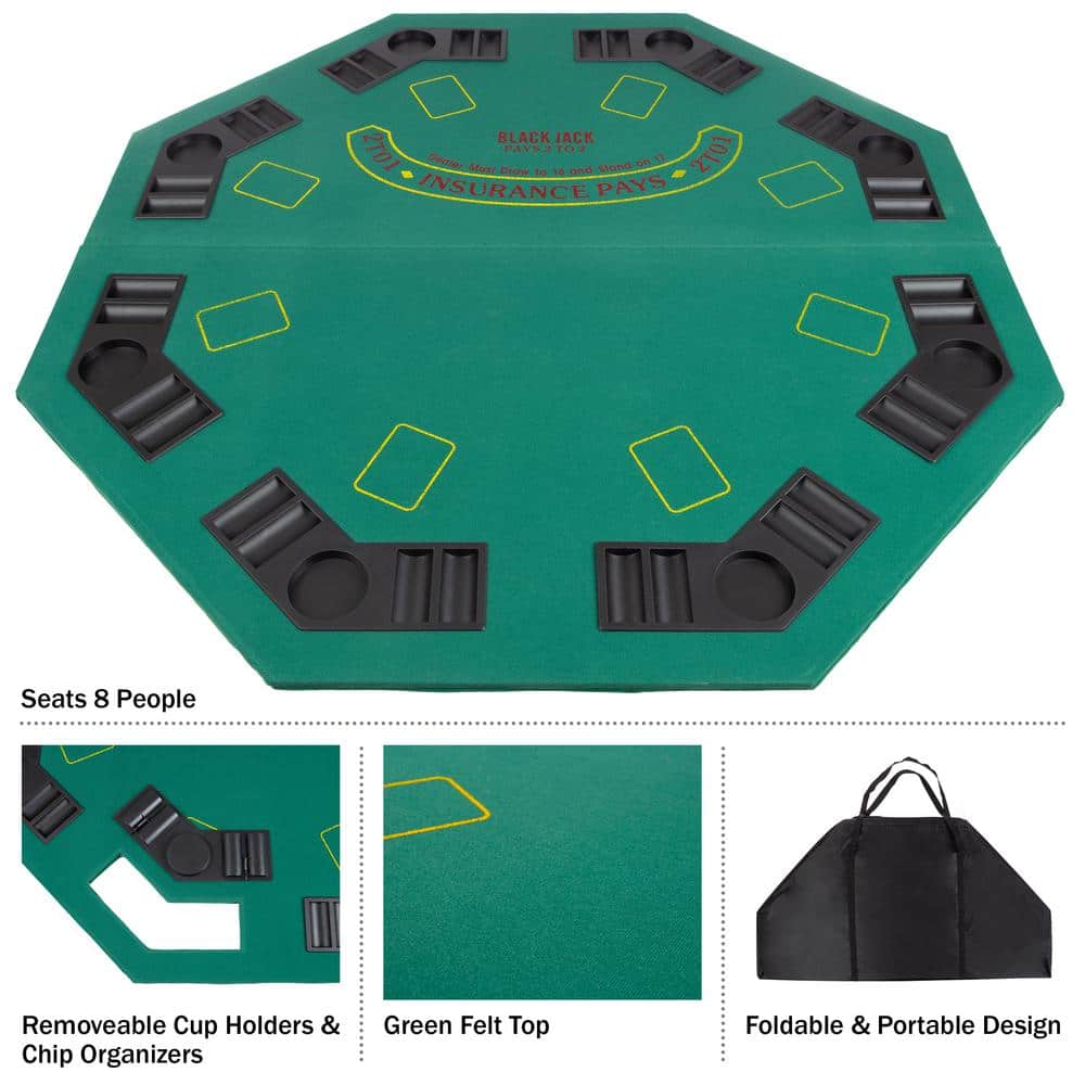 Trademark Poker 48 in. Folding Poker Table Top for 8 Players