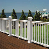 Fiberon CountrySide 5 in. x 5 in. x 108 in. Tranquil White Capped Composite Beveled Post Sleeve