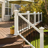Fiberon CountrySide 5 in. x 5 in. x 108 in. Tranquil White Capped Composite Beveled Post Sleeve