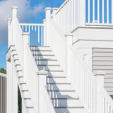 Fiberon CountrySide 5 in. x 5 in. x 45 in. Tranquil White Capped Composite Beveled Post Sleeve with Cap and Skirt