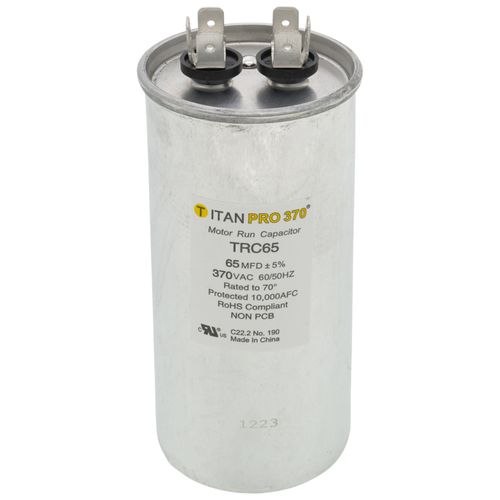 Titan Pro TRC65 capacitor - front view (Product Type: Capacitor; Voltage: 370V)
