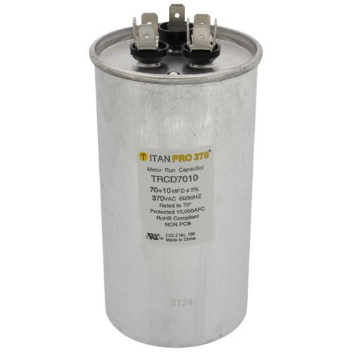 Titan Pro TRCD7010 capacitor - front view (Product Type: Capacitor; Voltage: 370V)