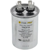 Titan Pro TRCF15 capacitor - front view (Product Type: Capacitor; Voltage: 440/370V)