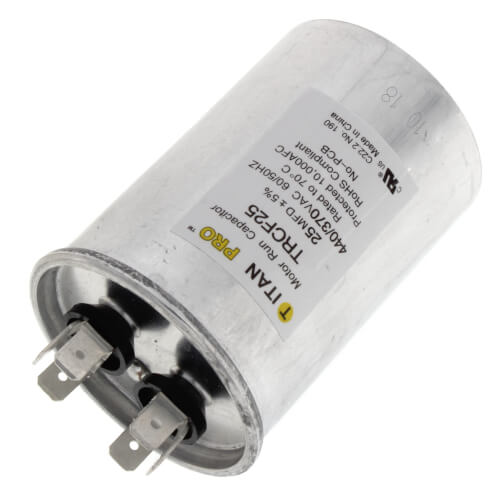 Titan Pro TRCF25 capacitor - detail view (Product Type: Capacitor; Voltage: 440/370V)