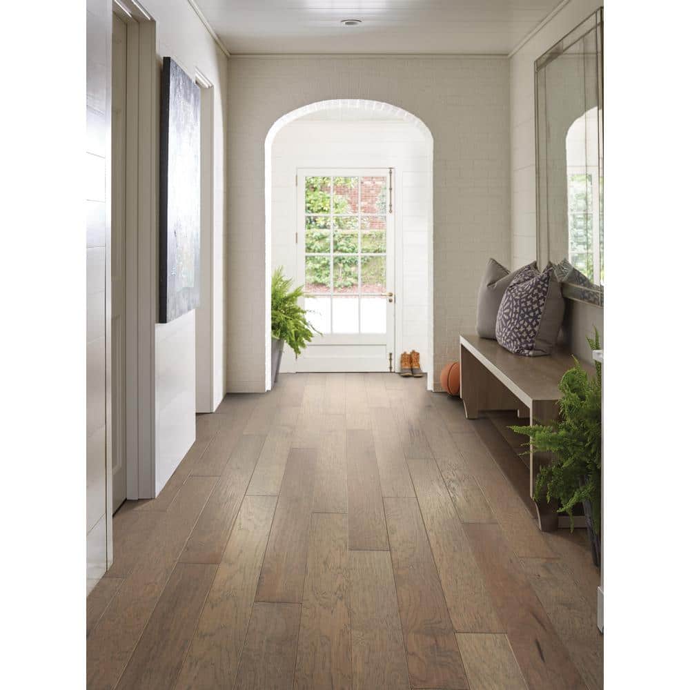 Shaw Olympia Trenton Hickory 3/8 In. T X 6.3 in. W Tongue and Groove Scraped Engineered Hardwood Flooring (30.48 sq.ft./case)