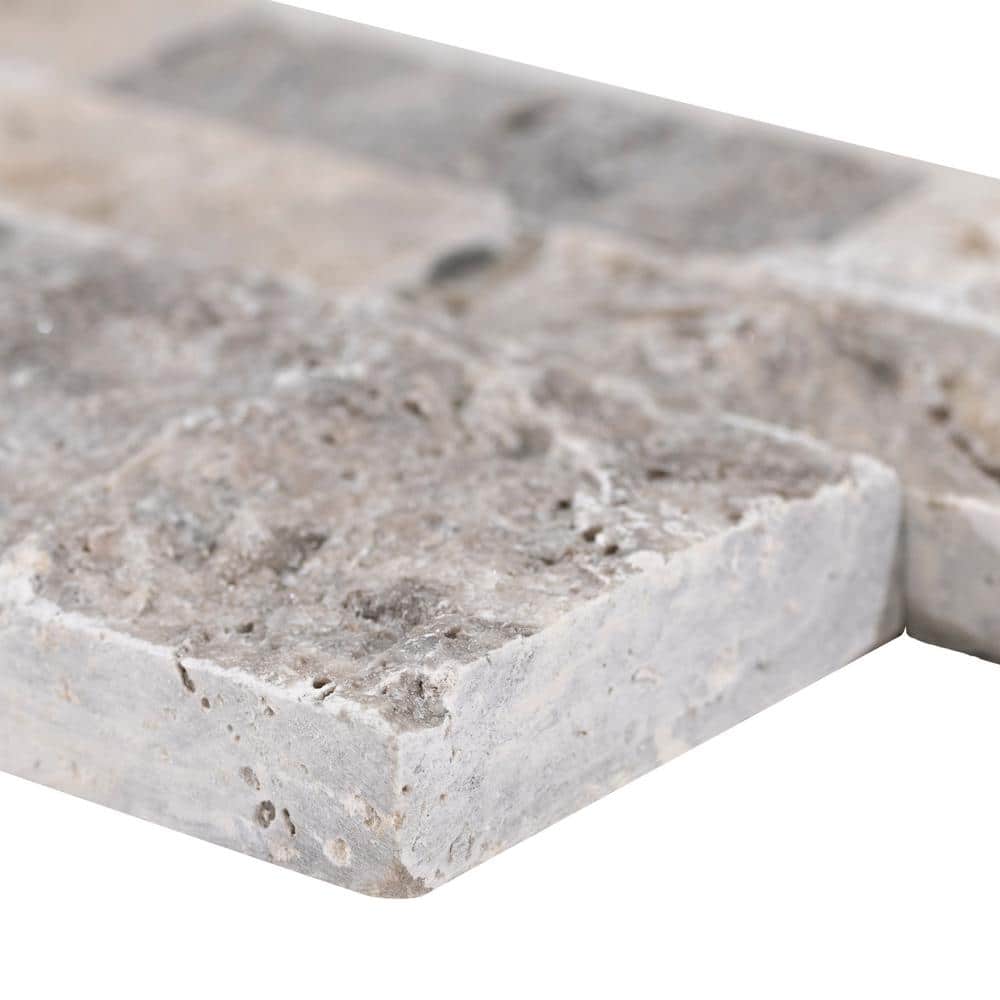 MSI Trevi Gray Ledger Panel 6 in. x 24 in. Natural Travertine Wall Tile (10 Cases / 60 sq. ft. / Pallet)