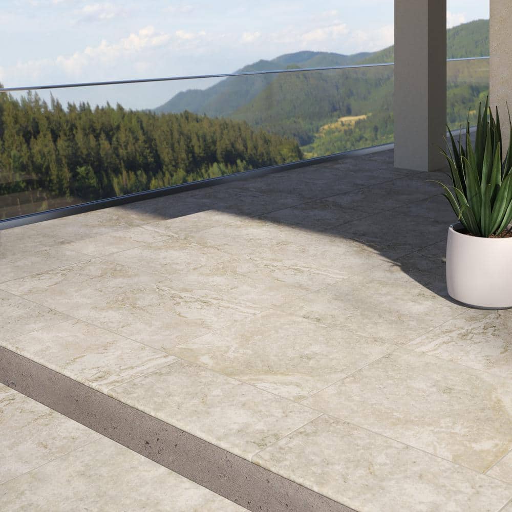 MSI Trevi Silver 2 cm. x 24 in. x 24 in. Matte Porcelain Stone Look Paver Floor Tile (30 Cases/240 sq. ft./Pallet)