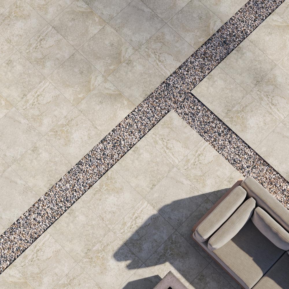 MSI Trevi Silver 2 cm. x 24 in. x 24 in. Matte Porcelain Stone Look Paver Floor Tile (30 Cases/240 sq. ft./Pallet)