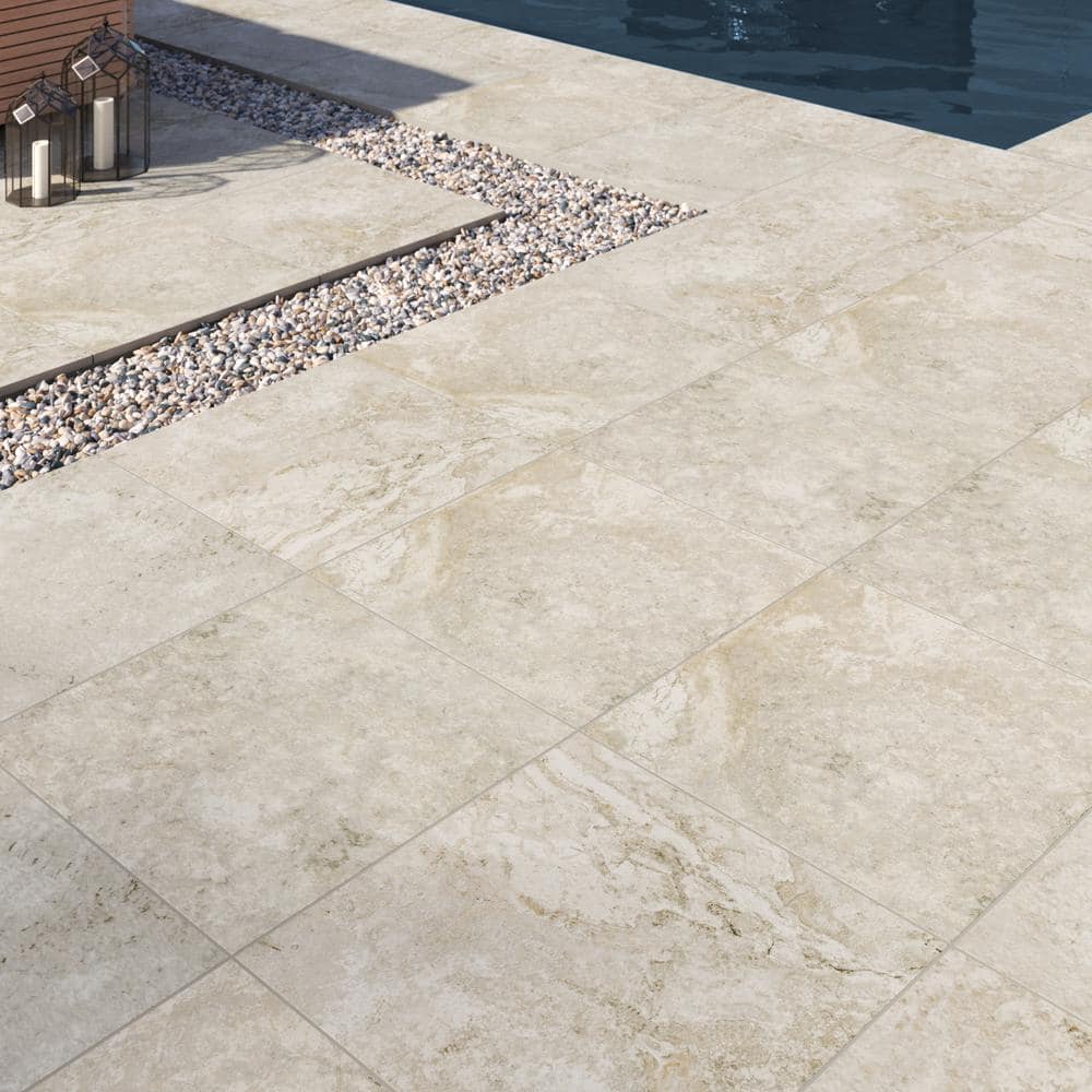 MSI Trevi Silver 2 cm. x 24 in. x 24 in. Matte Porcelain Stone Look Paver Floor Tile (30 Cases/240 sq. ft./Pallet)