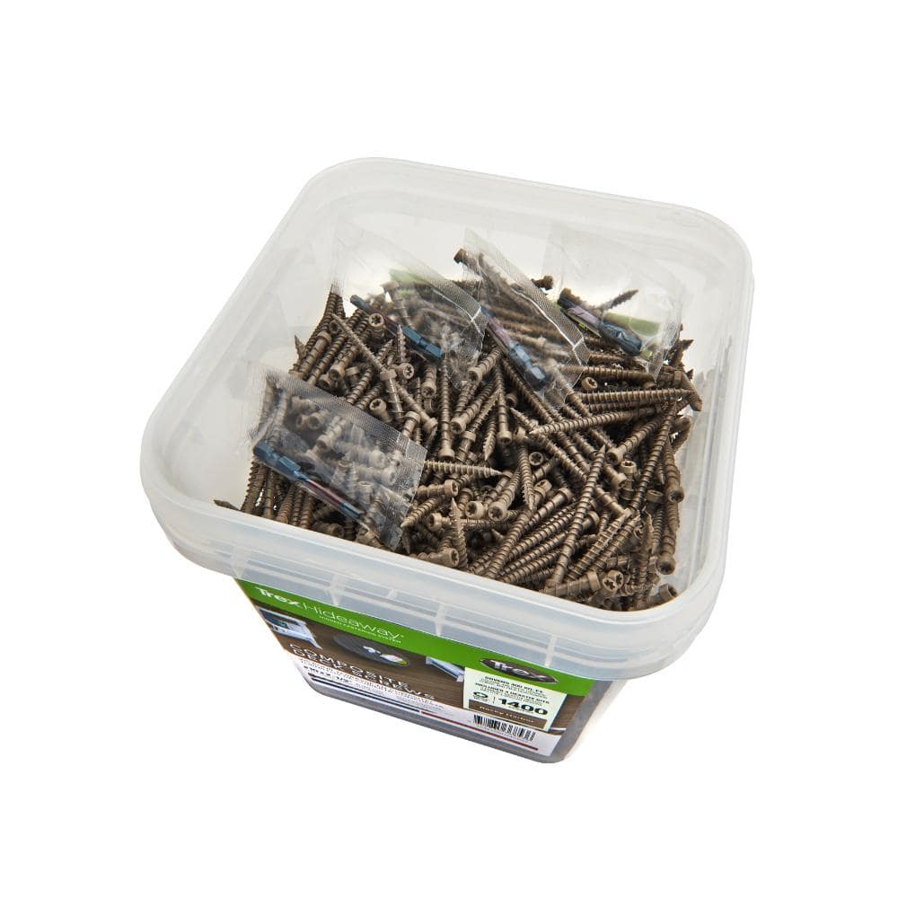 Trex 2-1/2 in. #10 Torx Flat Undercut Rocky Harbor Color-Match Deck Screws 350-Count/Box