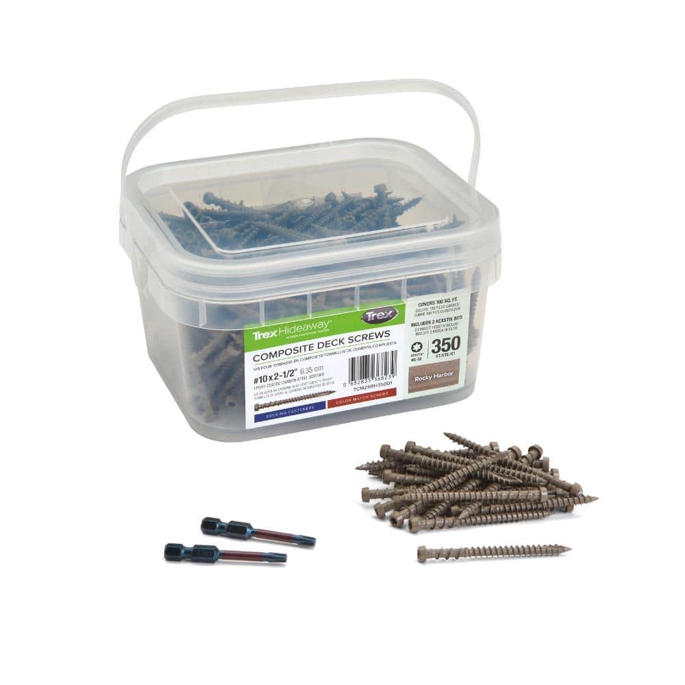Trex 2-1/2 in. #10 Torx Flat Undercut Rocky Harbor Color-Match Deck Screws 350-Count/Box