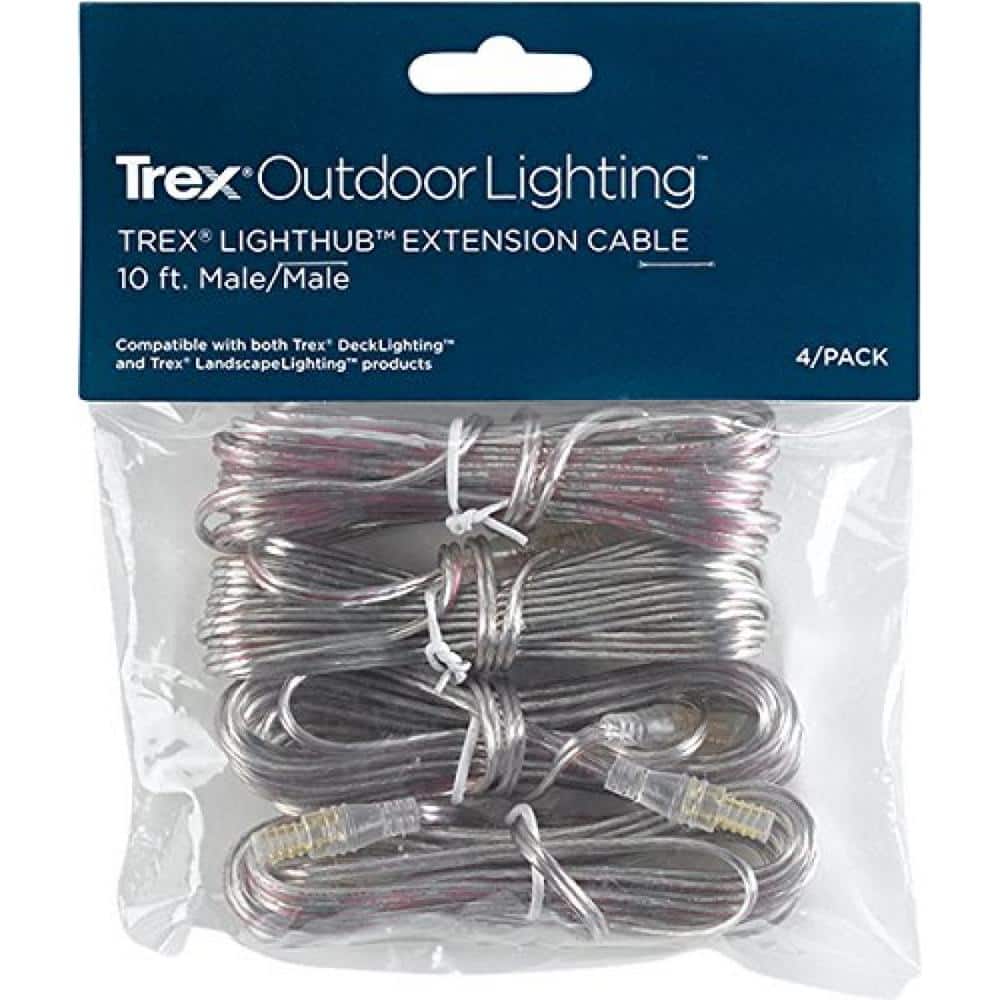 Trex LightHub (4-Pack) 10 ft. Male/Male Extension Wire