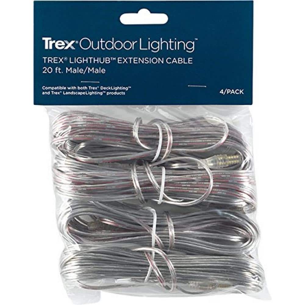 Trex LightHub (4-Pack) 20 ft. Male/Male Extension Wire