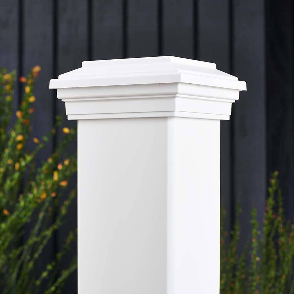 Trex 4 in. x 4 in. Composite Flat Post Sleeve Cap in White