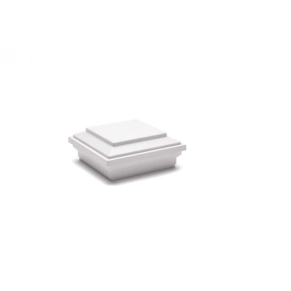 Trex 4 in. x 4 in. Composite Flat Post Sleeve Cap in White