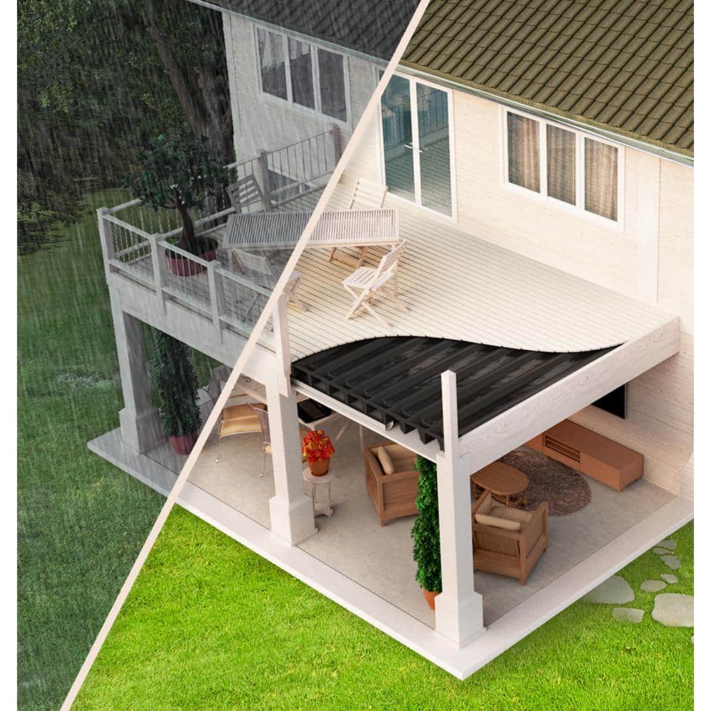 Trex RainEscape Trex 16 ft. RainEscape Plastic Trough Black Deck Drainage System