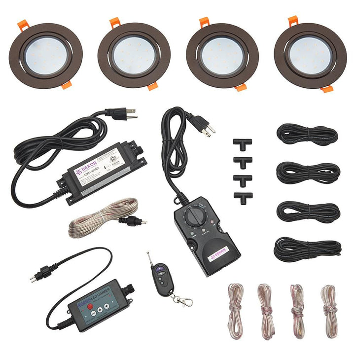 Trex RainEscape Soffit Light Kit - 4 Lights - Bronze