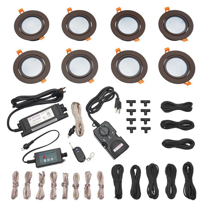 Trex RainEscape Soffit Light Kit - 8 Lights - Bronze