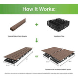 Barrette Outdoor Living InstaDeck 4 ft. x 4 ft. Composite Outdoor Flooring Tropical Walnut