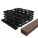 Barrette Outdoor Living InstaDeck 4 ft. x 4 ft. Composite Outdoor Flooring Tropical Walnut