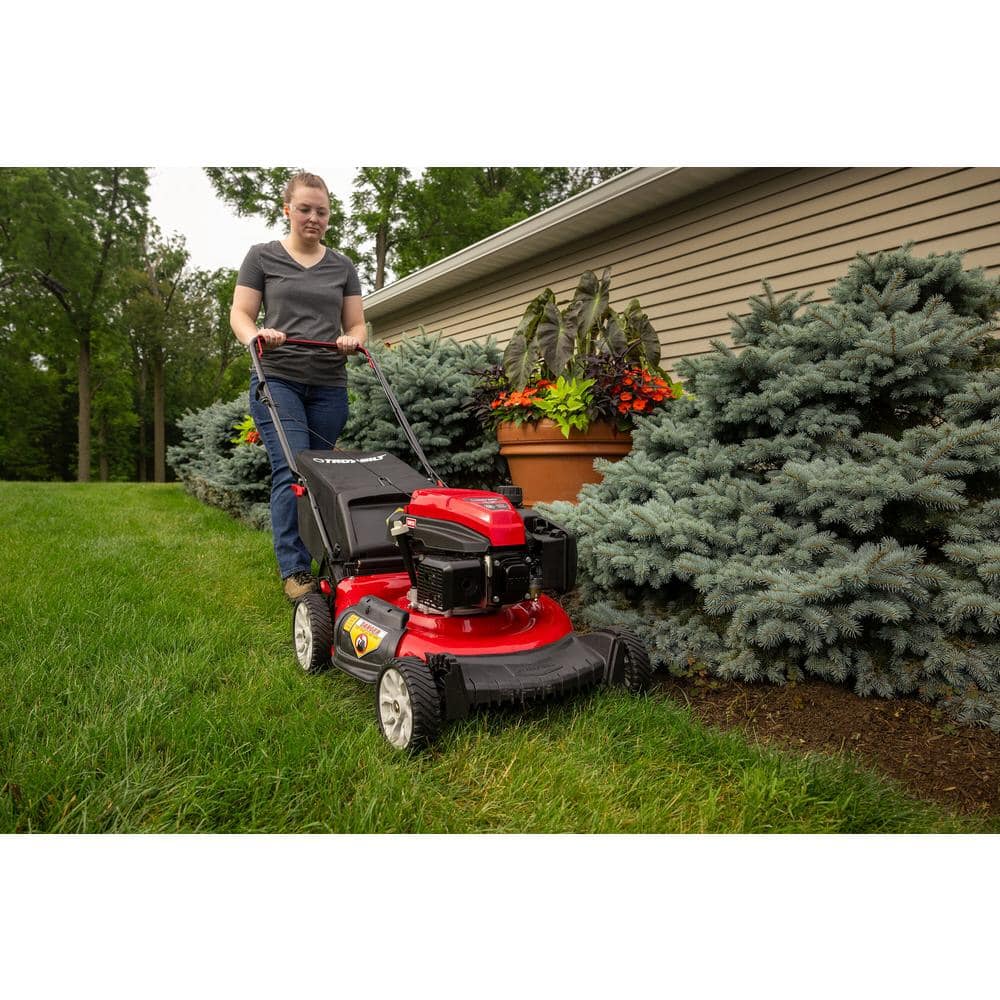 Troy-Bilt 21 in. 163cc OHV Engine Push 3-in-1 Gas Walk Behind Lawn Mower with Tri-Action Cutting System