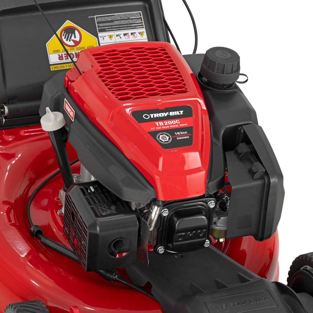 Troy-Bilt 21 in. 163cc OHV Engine Front-Wheel Drive 2-in-1 Gas Walk Behind Lawn Mower with Tri-Action Cutting System