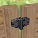 Tru-Close D&D 5-1/8 in. x 3-3/4 in. Black Self-Closing Vinyl and Wood Gate Hinge (2-Piece)