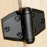 Tru-Close D&D 5-1/8 in. x 3-3/4 in. Black Self-Closing Vinyl and Wood Gate Hinge (2-Piece)