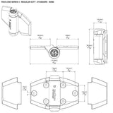 Tru-Close D&D 5-1/8 in. x 3-3/4 in. Black Self-Closing Vinyl and Wood Gate Hinge (2-Piece)
