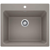 Blanco LIVEN SILGRANIT 25x22 Dual Mount Laundry Sink in Truffle