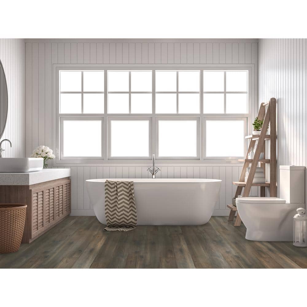 A&A Surfaces Woodridge Tulane 0.28 in. x 6.5 in. Waterproof Wire Brushed Engineered Hardwood Flooring (21.67 sq. ft./case)