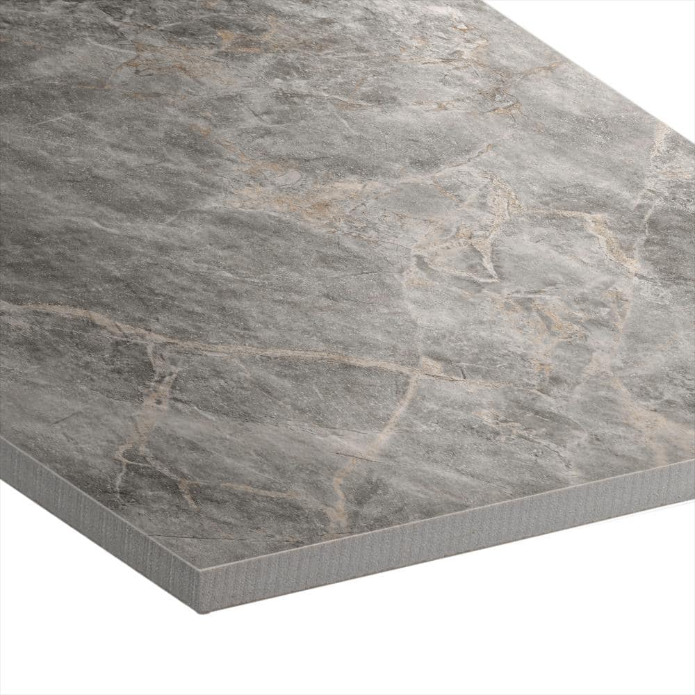 Impero Tuscan Gray 24 in. x 24 in. x 0.75 in. Marble-Look Porcelain Pavers, Matte Finish (Case of 2)