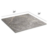 Impero Tuscan Gray 24 in. x 24 in. x 0.75 in. Marble-Look Porcelain Pavers, Matte Finish (Case of 2)